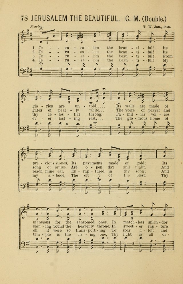 The Heavenly Choir: a collection of hymns and tunes for all occasions of worship, congregational, church, prayer, praise, choir, Sunday school, and social meeings page 78