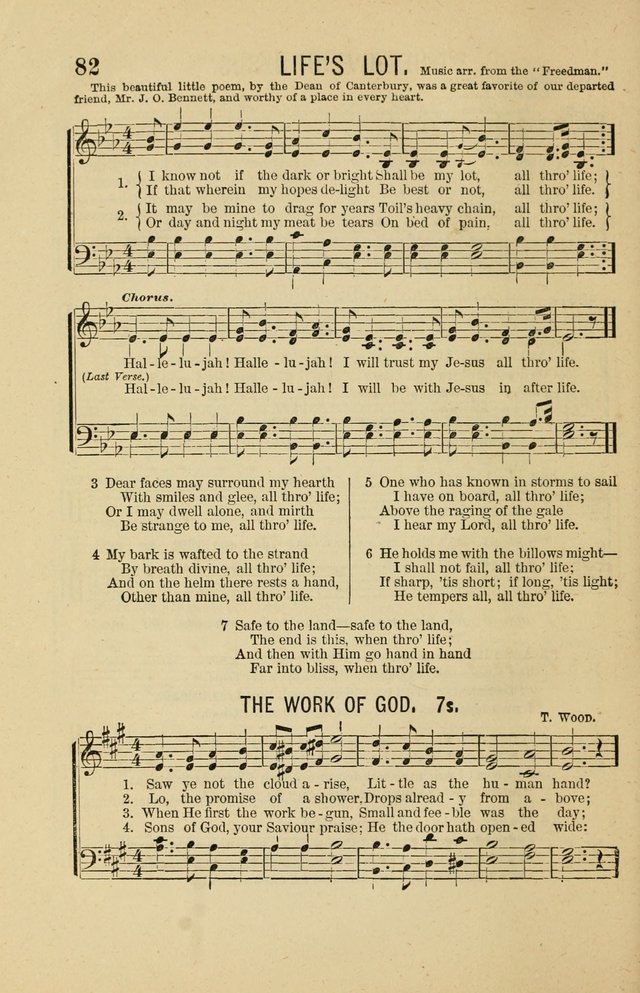 The Heavenly Choir: a collection of hymns and tunes for all occasions of worship, congregational, church, prayer, praise, choir, Sunday school, and social meeings page 82