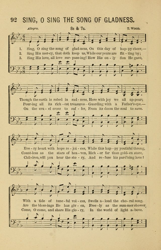 The Heavenly Choir: a collection of hymns and tunes for all occasions of worship, congregational, church, prayer, praise, choir, Sunday school, and social meeings page 92