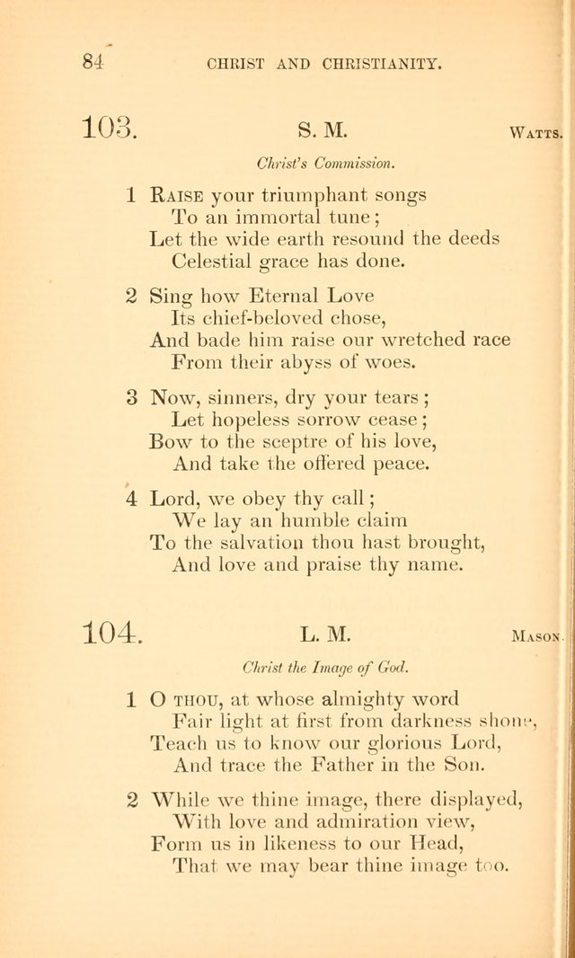 Hymns for the Christian Church, for the Use of the First Church of Christ in Boston page 109