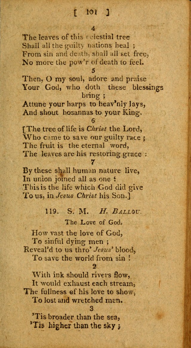 Hymns: composed by different authors, by order of the General Convention of Universalists of the New-England States and Others. Adapted to public and private devotion page 101