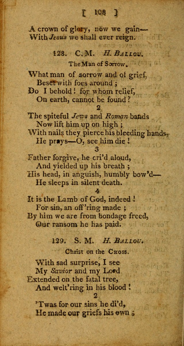 Hymns: composed by different authors, by order of the General Convention of Universalists of the New-England States and Others. Adapted to public and private devotion page 108