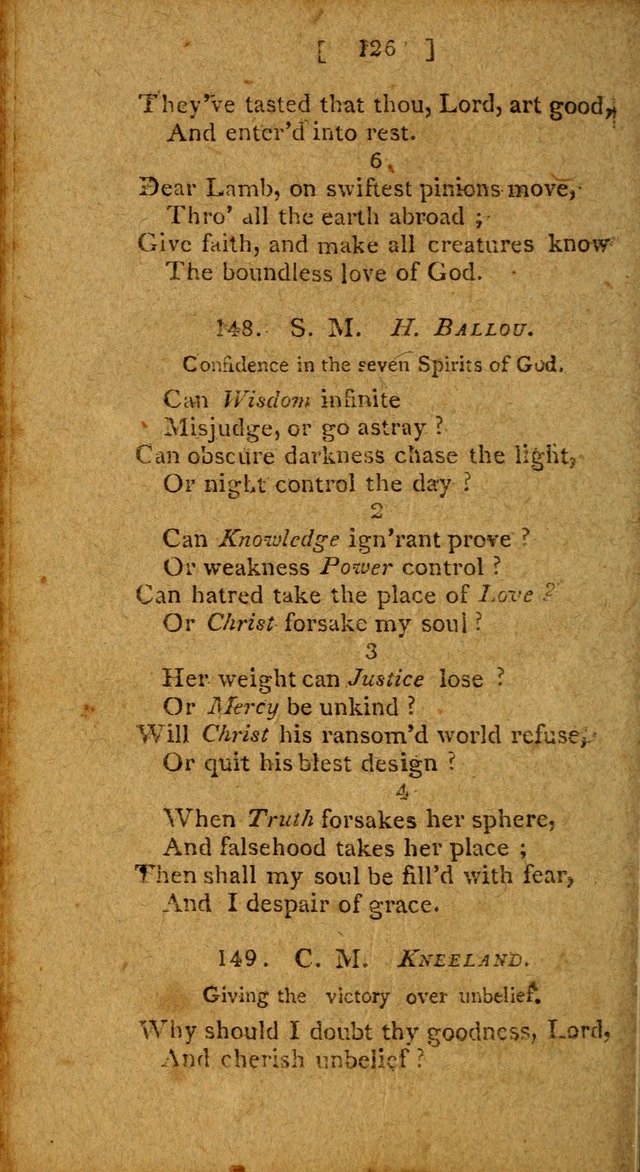 Hymns: composed by different authors, by order of the General Convention of Universalists of the New-England States and Others. Adapted to public and private devotion page 126