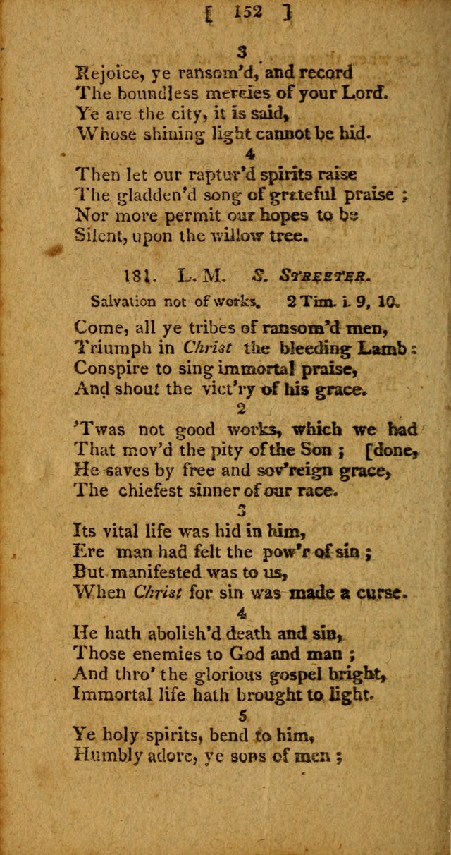 Hymns: composed by different authors, by order of the General Convention of Universalists of the New-England States and Others. Adapted to public and private devotion page 152