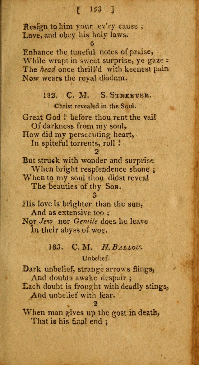 Hymns: composed by different authors, by order of the General Convention of Universalists of the New-England States and Others. Adapted to public and private devotion page 153