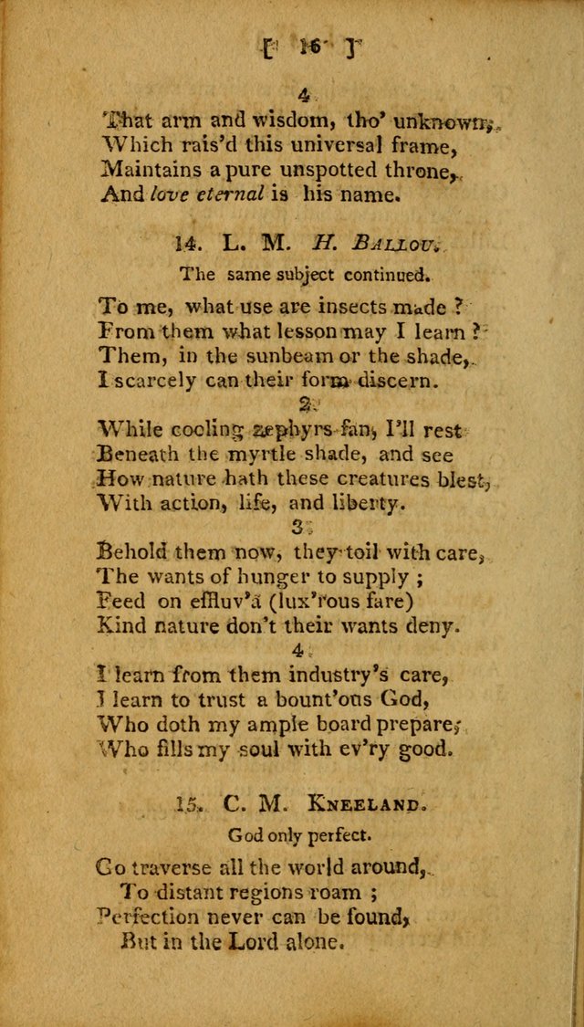 Hymns: composed by different authors, by order of the General Convention of Universalists of the New-England States and Others. Adapted to public and private devotion page 16