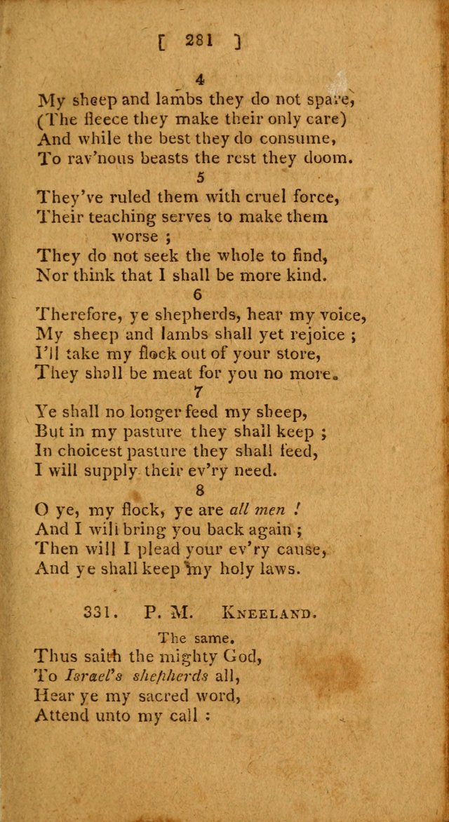 Hymns: composed by different authors, by order of the General Convention of Universalists of the New-England States and Others. Adapted to public and private devotion page 281