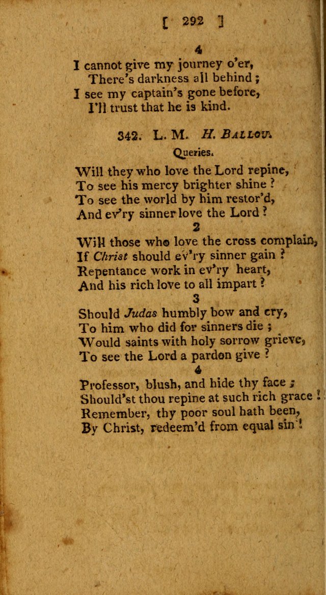 Hymns: composed by different authors, by order of the General Convention of Universalists of the New-England States and Others. Adapted to public and private devotion page 292