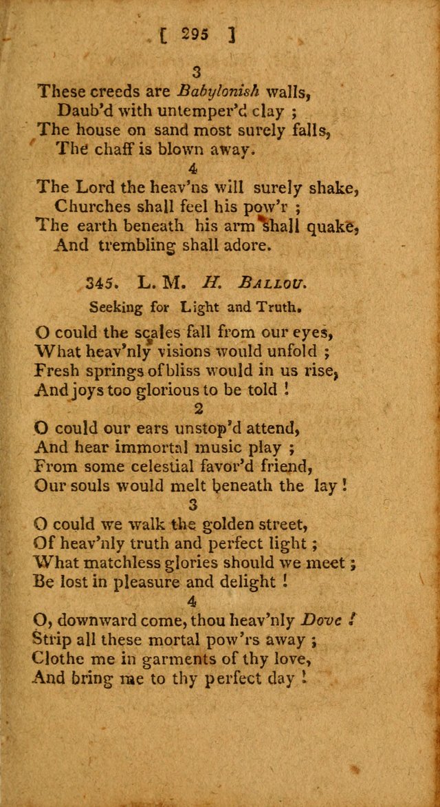 Hymns: composed by different authors, by order of the General Convention of Universalists of the New-England States and Others. Adapted to public and private devotion page 295