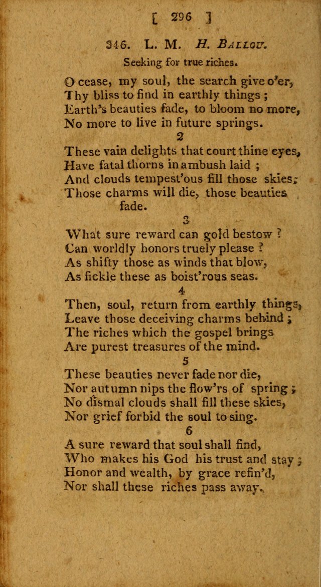 Hymns: composed by different authors, by order of the General Convention of Universalists of the New-England States and Others. Adapted to public and private devotion page 296