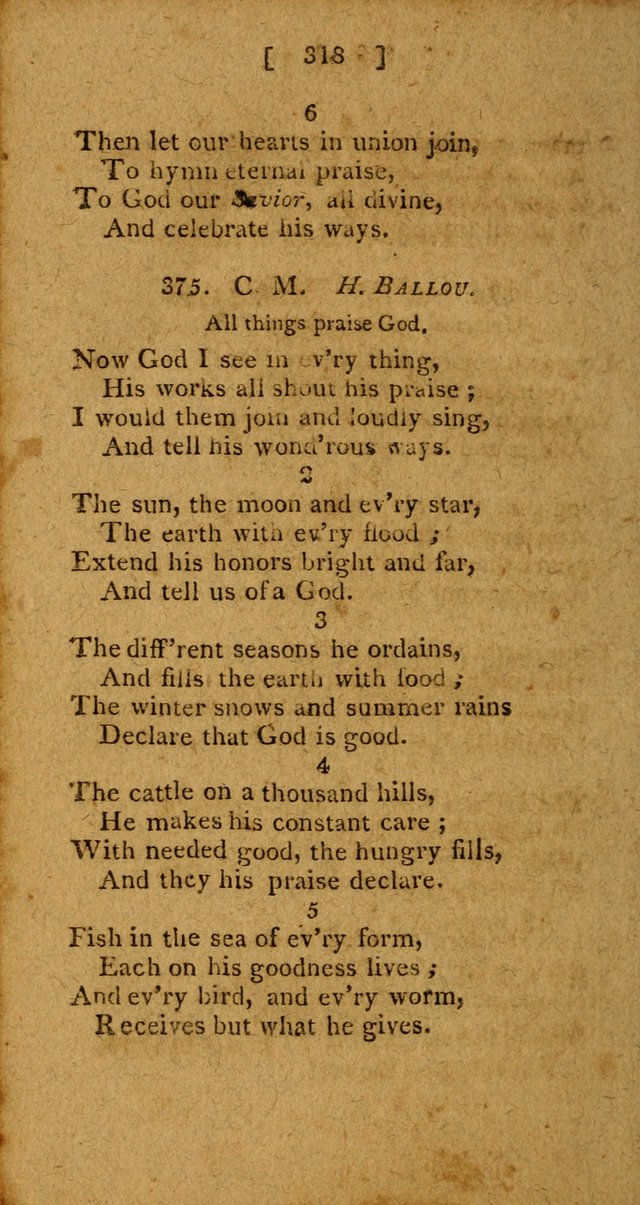 Hymns: composed by different authors, by order of the General Convention of Universalists of the New-England States and Others. Adapted to public and private devotion page 318