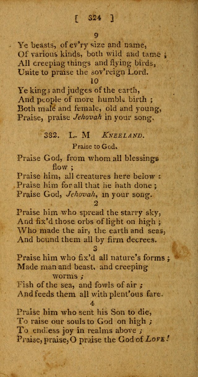 Hymns: composed by different authors, by order of the General Convention of Universalists of the New-England States and Others. Adapted to public and private devotion page 324