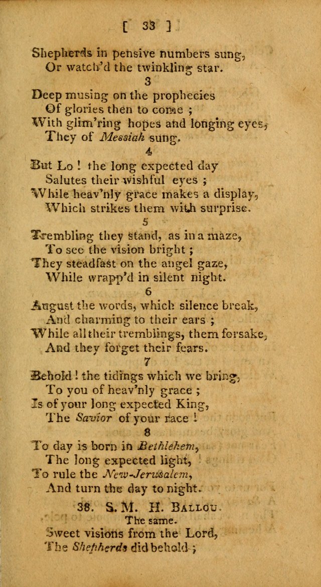 Hymns: composed by different authors, by order of the General Convention of Universalists of the New-England States and Others. Adapted to public and private devotion page 33