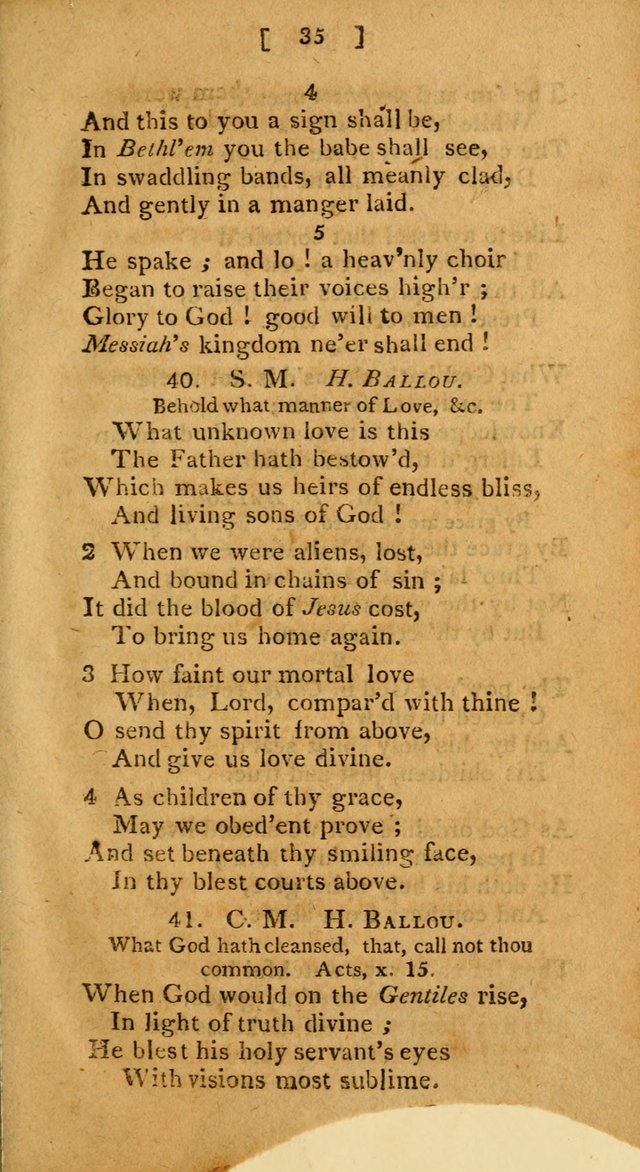 Hymns: composed by different authors, by order of the General Convention of Universalists of the New-England States and Others. Adapted to public and private devotion page 35