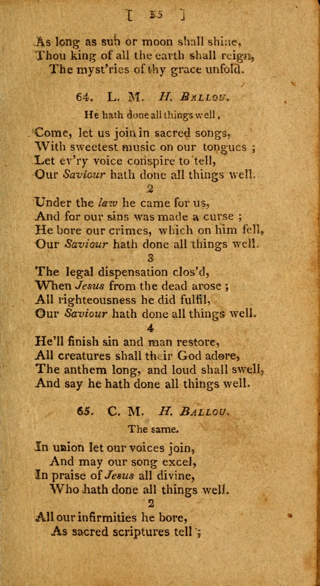 Hymns: composed by different authors, by order of the General Convention of Universalists of the New-England States and Others. Adapted to public and private devotion page 55