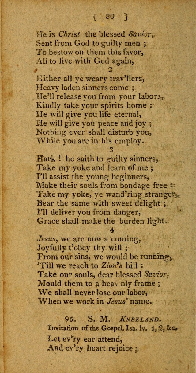 Hymns: composed by different authors, by order of the General Convention of Universalists of the New-England States and Others. Adapted to public and private devotion page 80