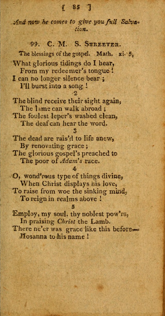 Hymns: composed by different authors, by order of the General Convention of Universalists of the New-England States and Others. Adapted to public and private devotion page 85