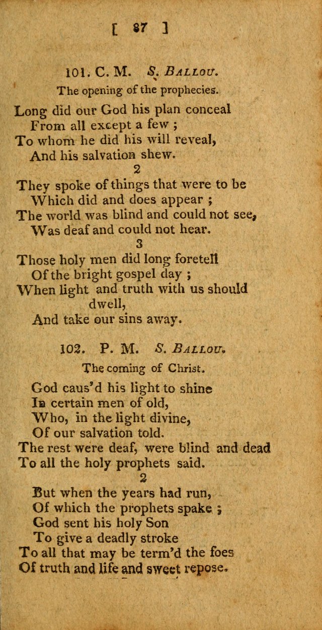 Hymns: composed by different authors, by order of the General Convention of Universalists of the New-England States and Others. Adapted to public and private devotion page 87