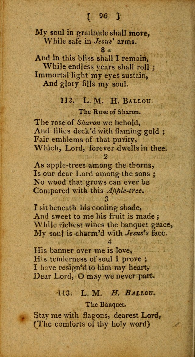 Hymns: composed by different authors, by order of the General Convention of Universalists of the New-England States and Others. Adapted to public and private devotion page 96