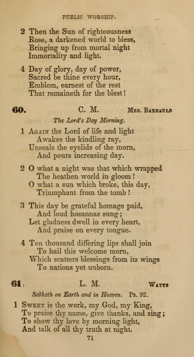 Hymns for Christian Devotion: especially adapted to the Universalist denomination page 61