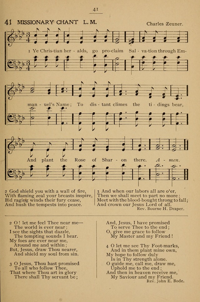 Hymnal: a compilation of familiar hymns for use at meetings where the larger collections are not available. page 44