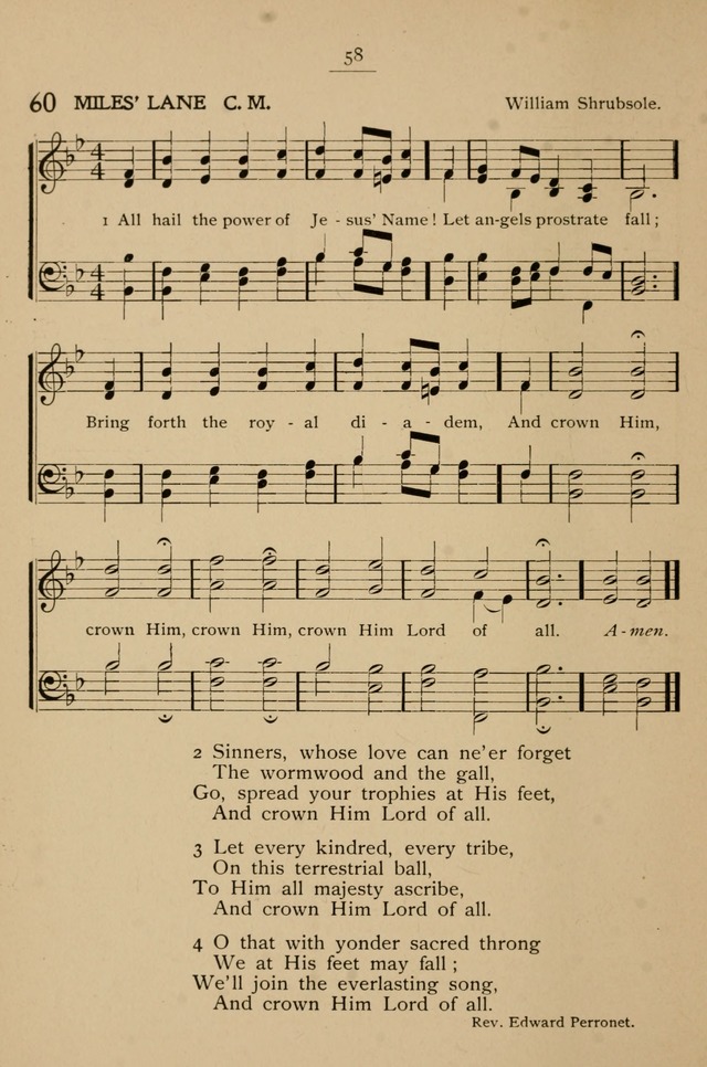 Hymnal: a compilation of familiar hymns for use at meetings where the larger collections are not available. page 61