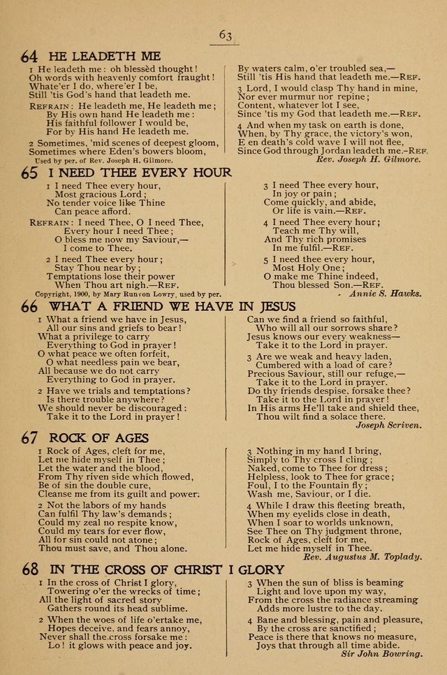 Hymnal: a compilation of familiar hymns for use at meetings where the larger collections are not available. page 66