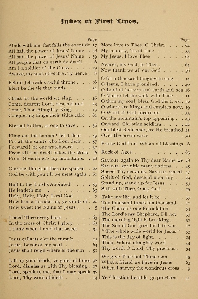 Hymnal: a compilation of familiar hymns for use at meetings where the larger collections are not available. page 68