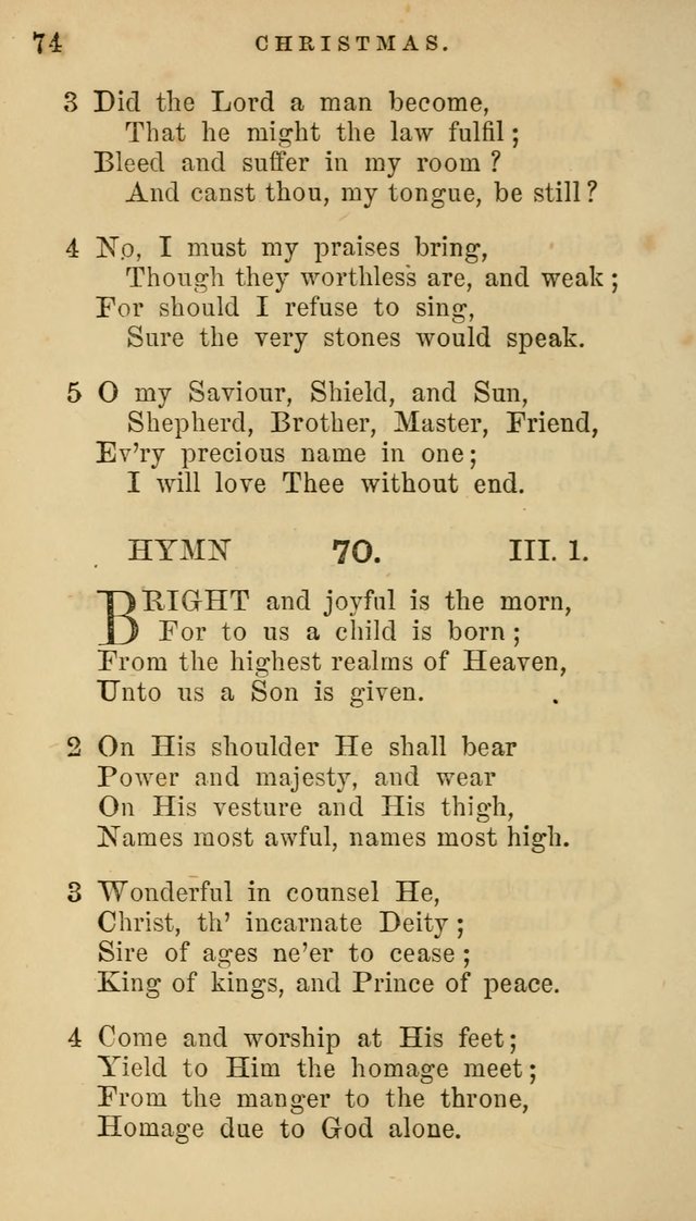 Hymns for Church and Home page 74