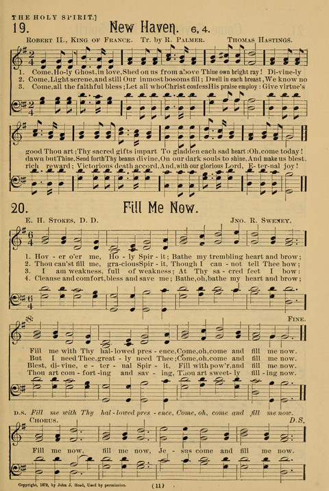 Hymns of the Christian Life: for the sanctuary, Sunday schools, prayer meetings, mission work and revival services page 11