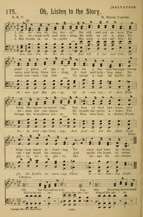 Hymns of the Christian Life: for the sanctuary, Sunday schools, prayer meetings, mission work and revival services page 114