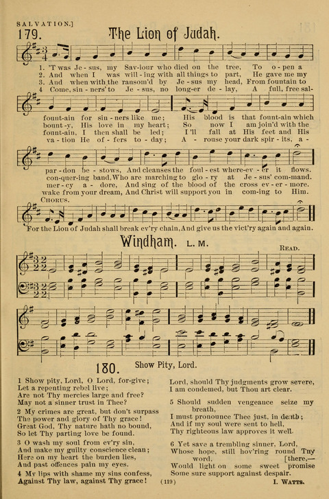 Hymns of the Christian Life: for the sanctuary, Sunday schools, prayer meetings, mission work and revival services page 119