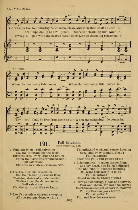 Hymns of the Christian Life: for the sanctuary, Sunday schools, prayer meetings, mission work and revival services page 129