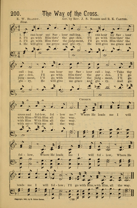 Hymns of the Christian Life: for the sanctuary, Sunday schools, prayer meetings, mission work and revival services page 135