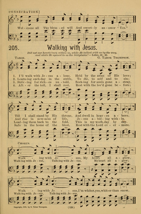 Hymns of the Christian Life: for the sanctuary, Sunday schools, prayer meetings, mission work and revival services page 139