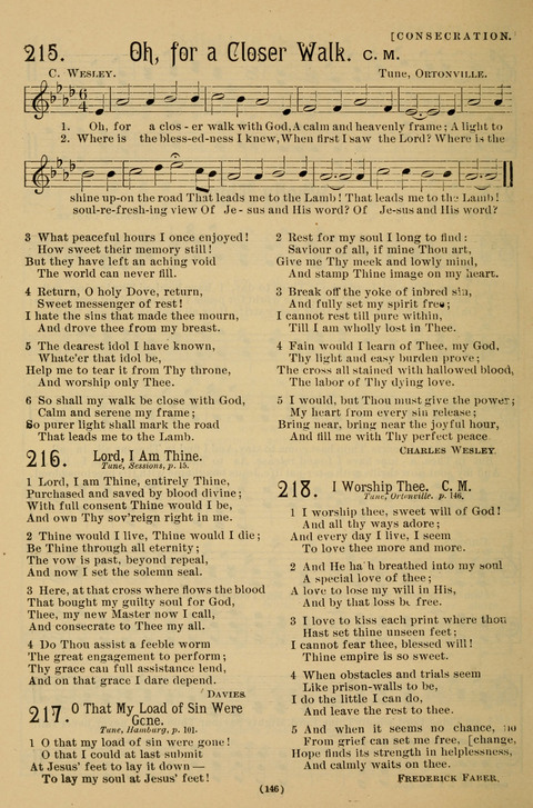 Hymns of the Christian Life: for the sanctuary, Sunday schools, prayer meetings, mission work and revival services page 146