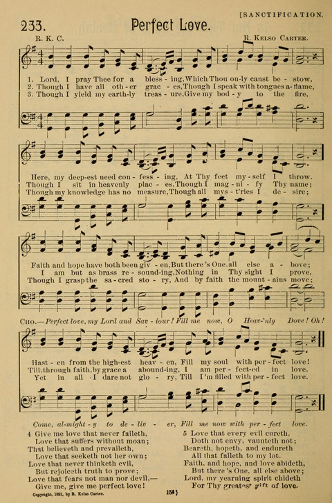 Hymns of the Christian Life: for the sanctuary, Sunday schools, prayer meetings, mission work and revival services page 154