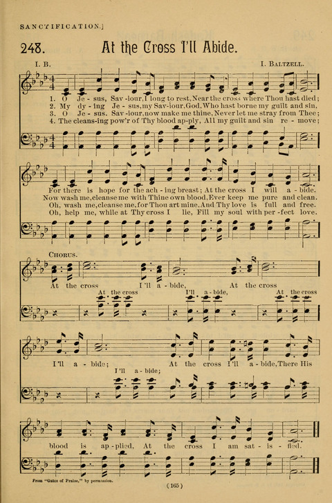 Hymns of the Christian Life: for the sanctuary, Sunday schools, prayer meetings, mission work and revival services page 165