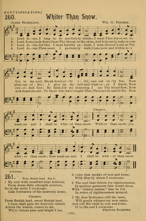 Hymns of the Christian Life: for the sanctuary, Sunday schools, prayer meetings, mission work and revival services page 173