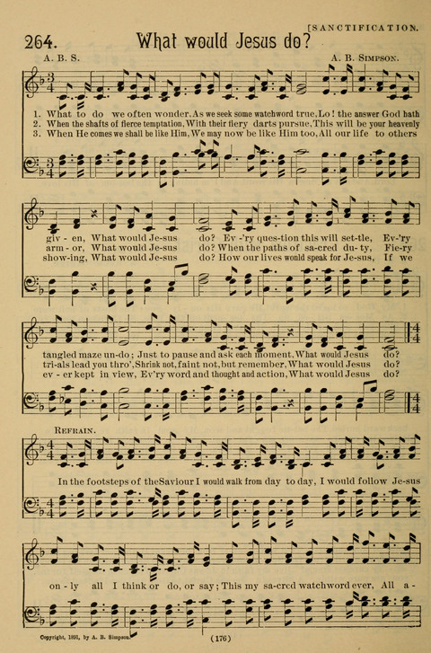 Hymns of the Christian Life: for the sanctuary, Sunday schools, prayer meetings, mission work and revival services page 176