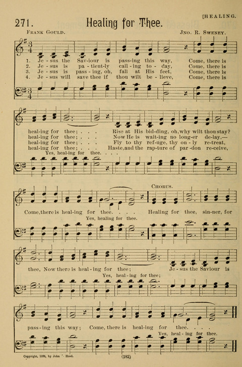 Hymns of the Christian Life: for the sanctuary, Sunday schools, prayer meetings, mission work and revival services page 182