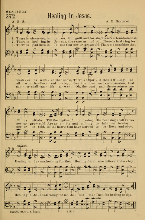 Hymns of the Christian Life: for the sanctuary, Sunday schools, prayer meetings, mission work and revival services page 183