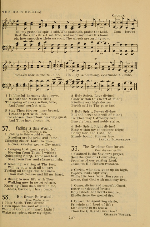 Hymns of the Christian Life: for the sanctuary, Sunday schools, prayer meetings, mission work and revival services page 19