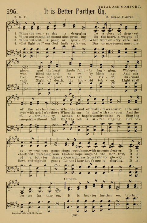 Hymns of the Christian Life: for the sanctuary, Sunday schools, prayer meetings, mission work and revival services page 200