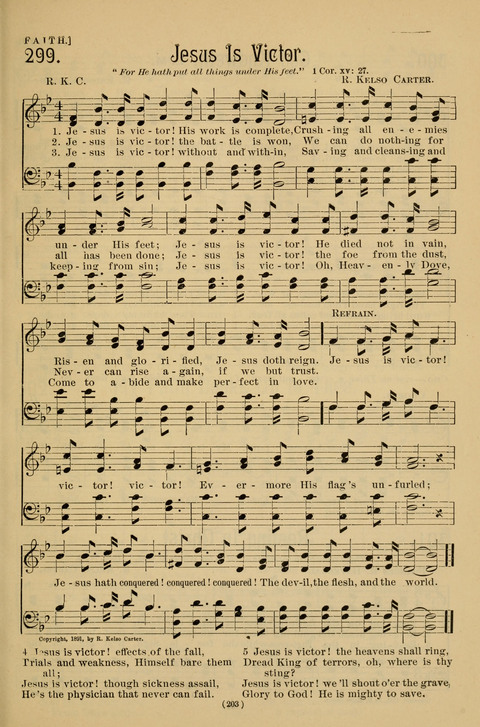 Hymns of the Christian Life: for the sanctuary, Sunday schools, prayer meetings, mission work and revival services page 203