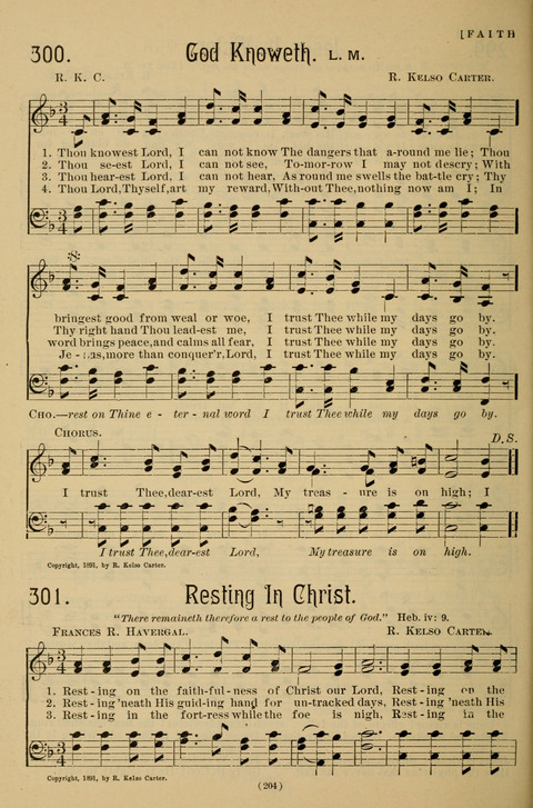 Hymns of the Christian Life: for the sanctuary, Sunday schools, prayer meetings, mission work and revival services page 204