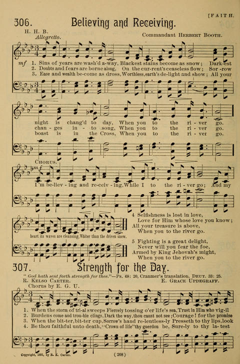 Hymns of the Christian Life: for the sanctuary, Sunday schools, prayer meetings, mission work and revival services page 208