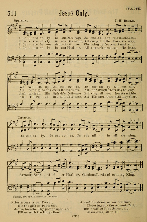 Hymns of the Christian Life: for the sanctuary, Sunday schools, prayer meetings, mission work and revival services page 212