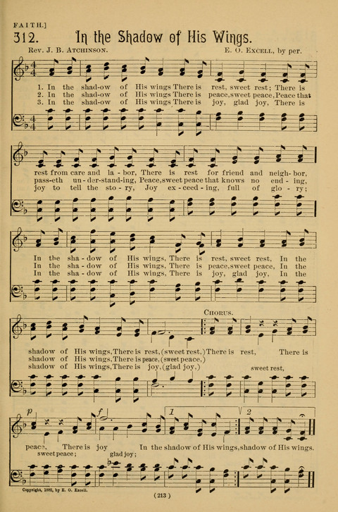 Hymns of the Christian Life: for the sanctuary, Sunday schools, prayer meetings, mission work and revival services page 213