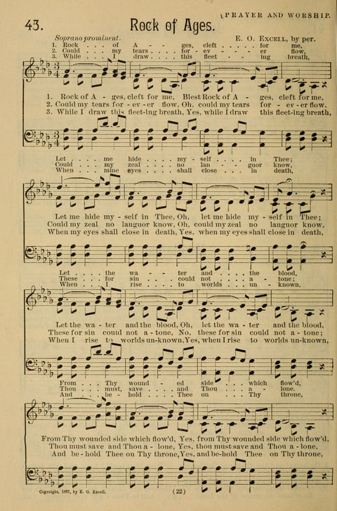 Hymns of the Christian Life: for the sanctuary, Sunday schools, prayer meetings, mission work and revival services page 22